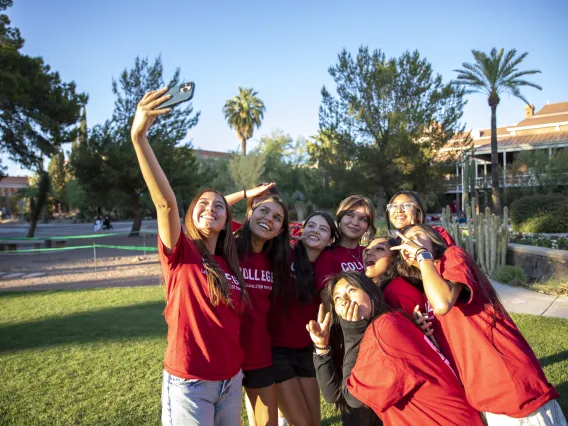 Students Taking Selfie