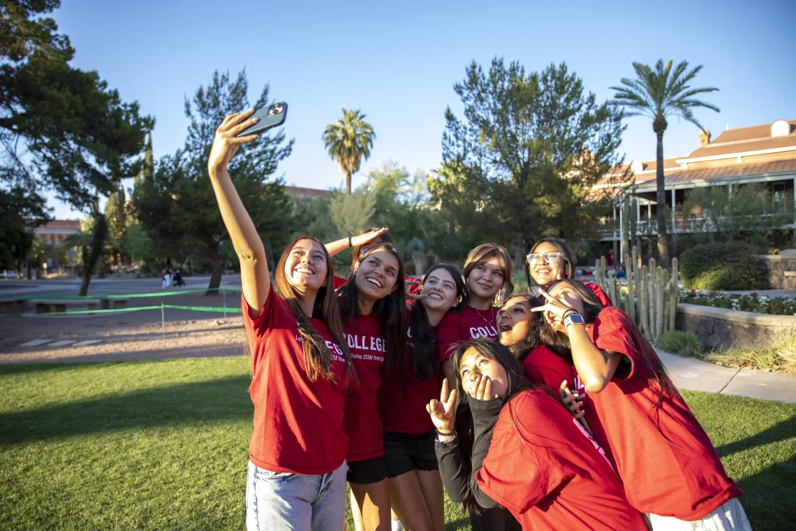 Students Taking Selfie